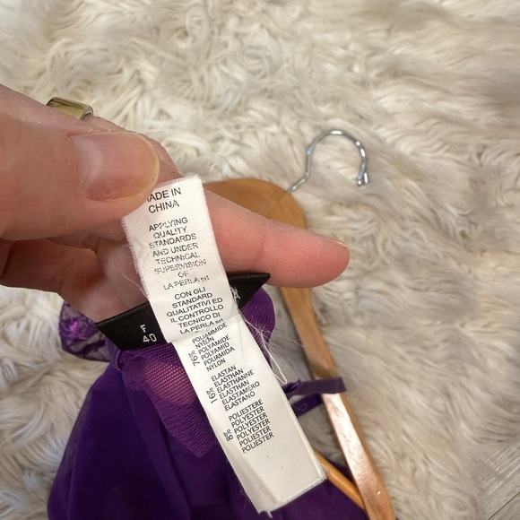 La Perla Purple Sheer Lace & Mesh Lingerie Babydoll Dress 2 - Picture 5 of 7